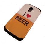 Funda Protector Mixta Motorola Moto G 2da Gen I Love Beer Amarillo (15004242) by www.tiendakimerex.com